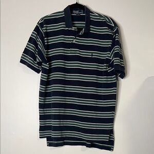 Polo by Ralph Lauren Dark Blue and White Striped Shirt